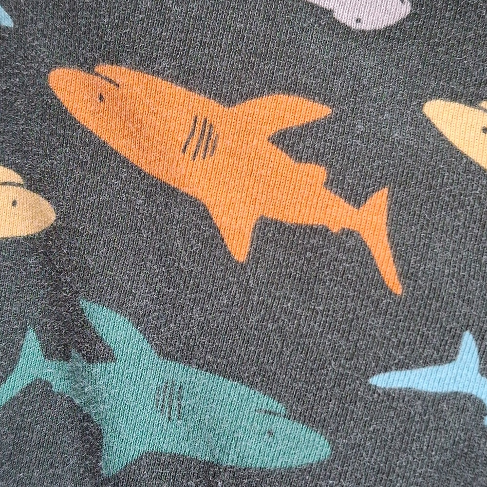 OLD NAVY Kids Shark Print One-Piece Pajamas - Multicolor/5T - Picture 4 of 4